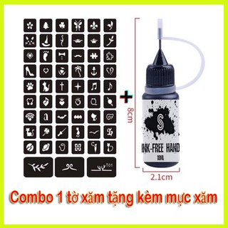 [ SIÊU GIẢM GIÁ ] Hình xăm tạm thời lưu dữ 15 ngày tặng kèm Mực Xăm , Mực xăm ,Hình dán , cho nữ