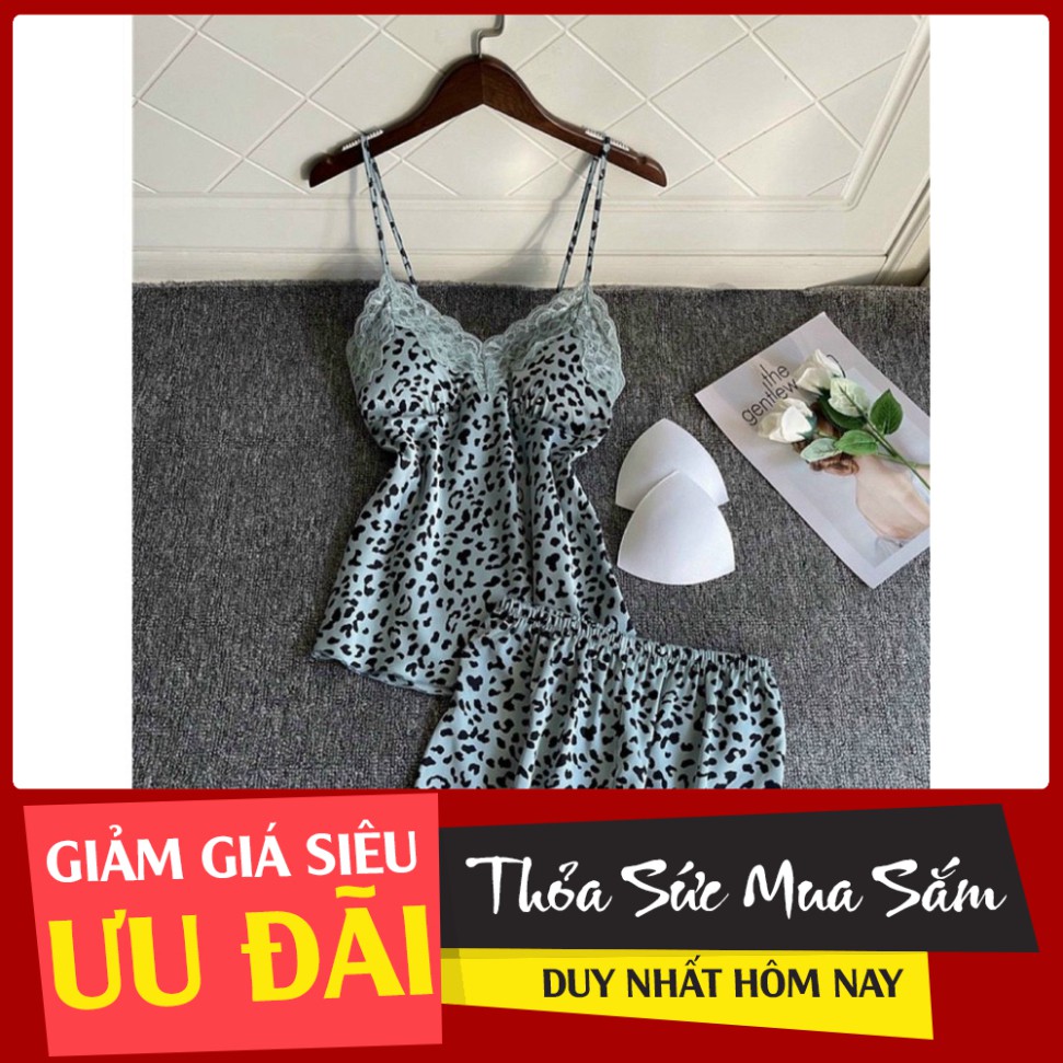 Sỉ Bộ Ngủ Lụa 2 Dây 🌸Đồ Ngủ Nữ Sexy, Gợi Cảm Cao Cấp DB16 Rẻ Nhất Thị Trường