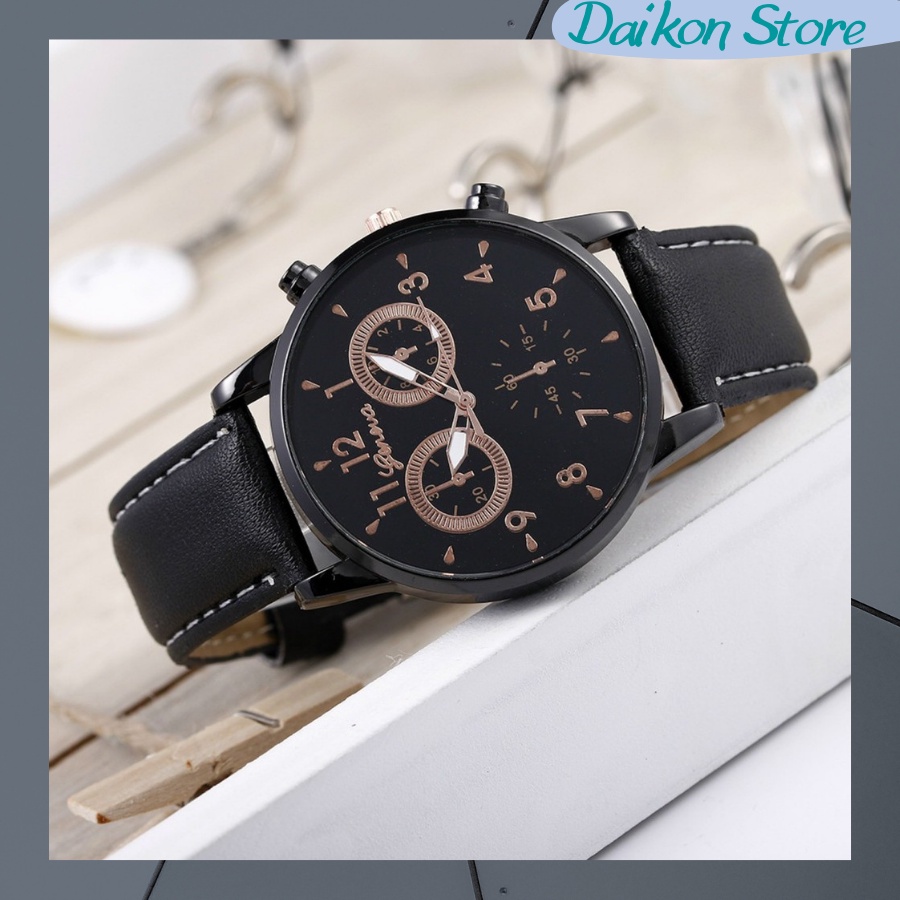 Đồng hồ nam dây da cao cấp Geneva chống nước 3ATM đồng hồ thời trang nam sang trọng, lịch lãm | BigBuy360 - bigbuy360.vn