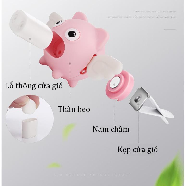 Siêu giảm giá Heo con SÁP THƠM vẫy cánh cài cửa gió đáng yêu🎁Tặng emoji lò xo khi mua cả bộ 4 chú loại 1