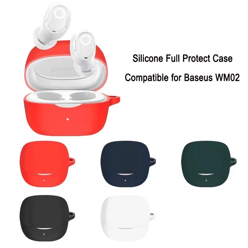 Vỏ Silicone Bảo Vệ Hộp Sạc Tai Nghe Không Dây Baseus WM02 Cho Baseus Bowie WM02 TWS 5.3
