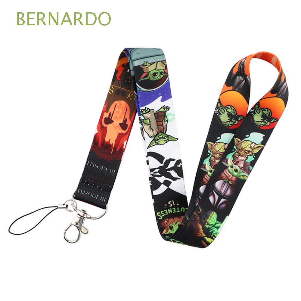 BERNARDO Gifts Alien Lanyards Keyring Neck Strap Baby Yoda Hanging Rope Certificate Lanyard Phone Pendant Cartoon Lariat Keycord Webbing Mobile Phone Straps