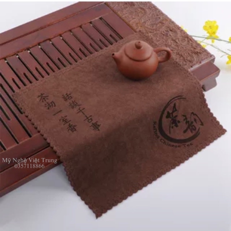 Khăn lau bàn trà siêu hút nước, họa tiết đẹp, không ra lông