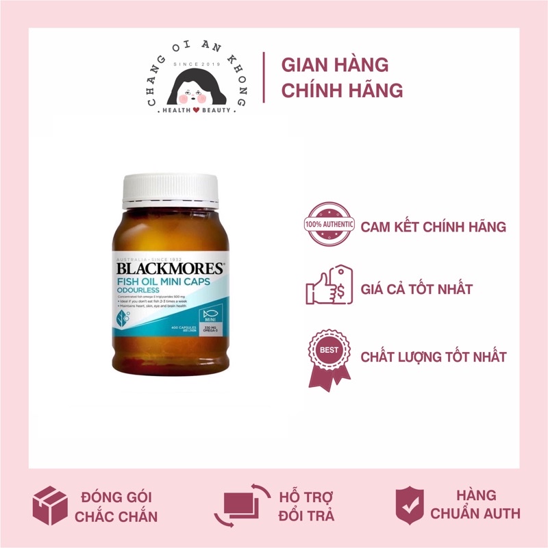 Dầu cá Blackmores fish oil mini caps 400 viên