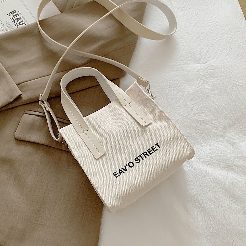 Túi Xách Canvas Màu Sắc Đơn Giản Thời Trang 2022 Cho Nữ