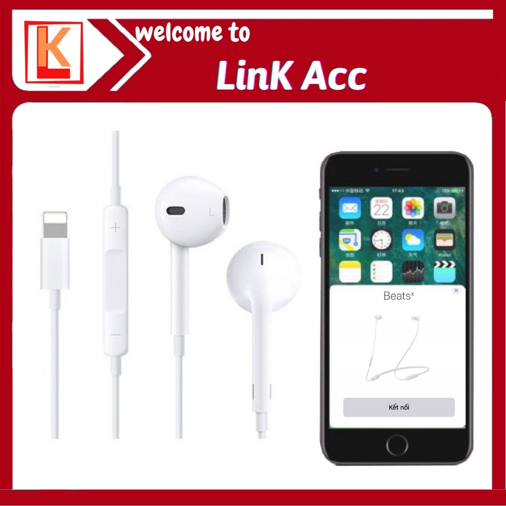 Tai nghe có dây bluetooth cho ip7/7plus/8/8plus/x/11/12/13 - Kết nối bluetooth siêu nhanh