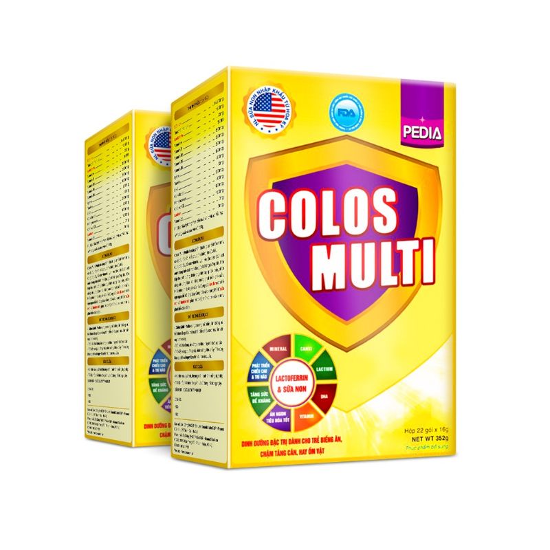 Sữa bột Mama Sữa Non Colos Multi Pedia hộp 22 gói x 16g - 352g