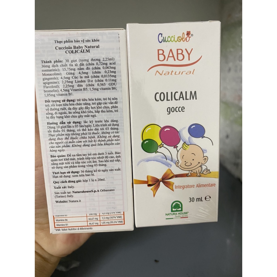 ColiCalm nhỏ giọt Cucciolo  giảm nôn trớ cho bé từ sơ sinh