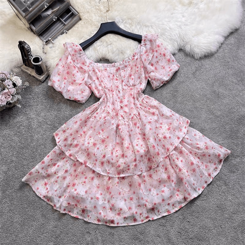 (Mẫu Mới) Hàng Quảng Châu Siêu HOT Đây-- Đầm Voan Kiếng Tơ Kiểu Dáng Tiểu Thư Siêu Dễ Thương UP h.h.p