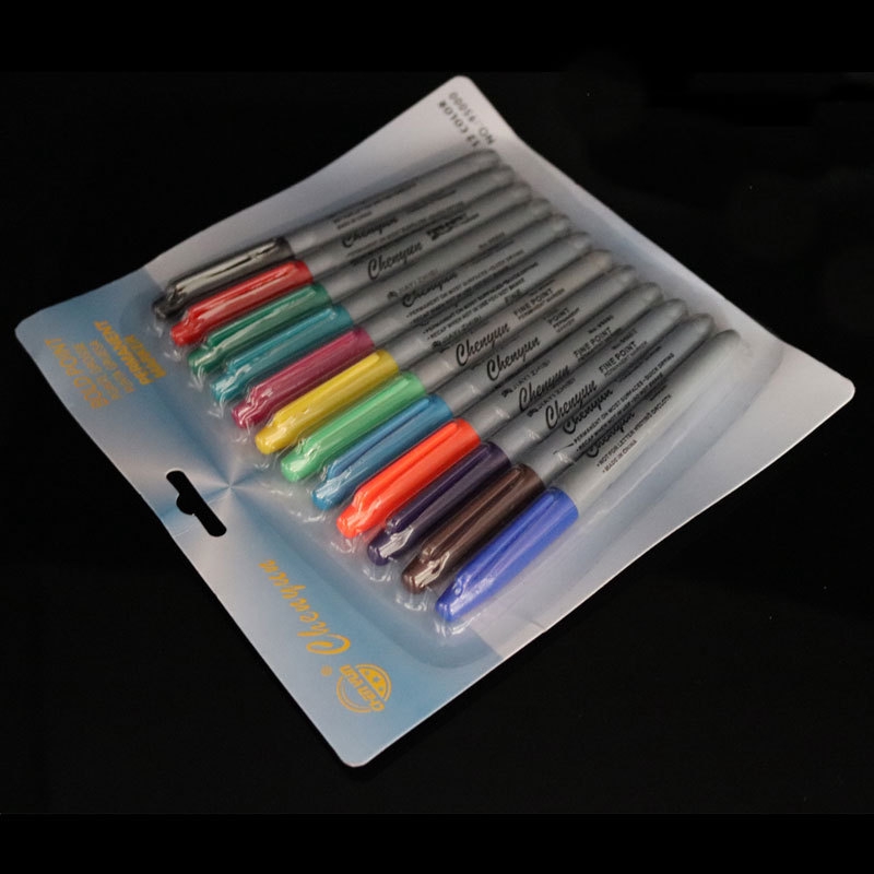 Set 12 Bút Đánh Dấu Hình Xăm Kháng Nước Nhiều Màu Sắc