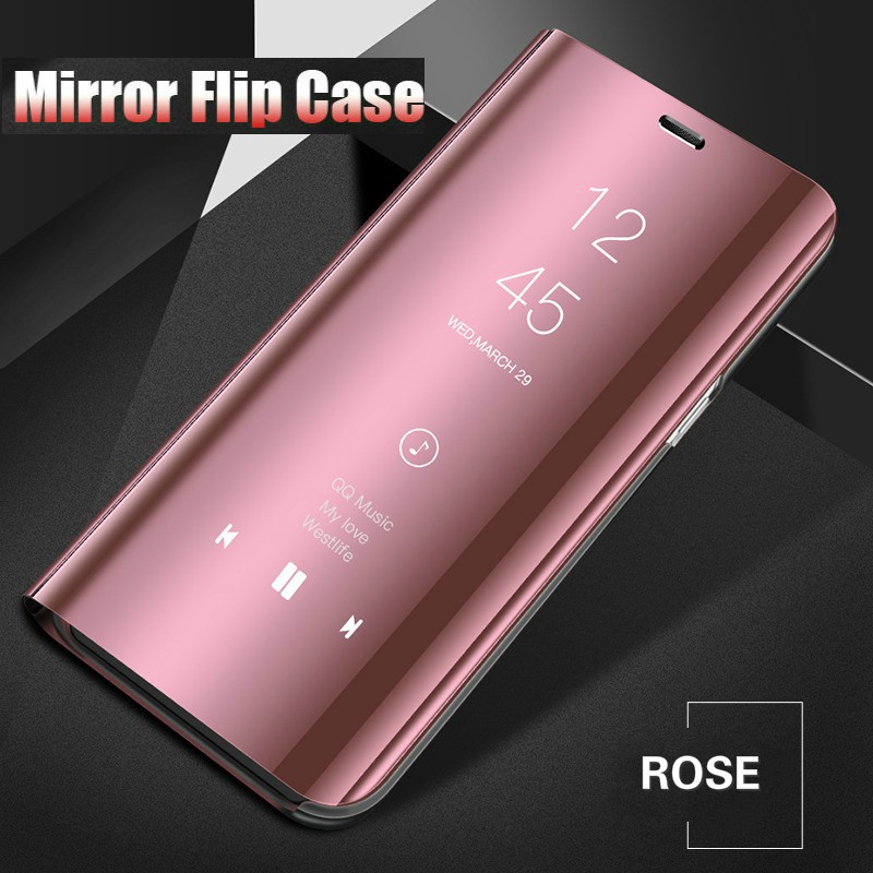 Ốp Lưng Nắp Gập Tráng Gương Cao Cấp Cho Xiaomi Redmi Note 7 Pro Note 6 Pro Note 5 Pro 8t