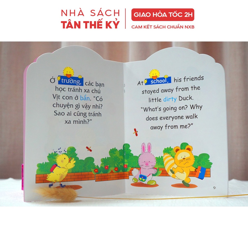 Sách - Truyện tranh song ngữ Việt Anh cho bé từ 3-8 tuổi (Bộ 12 cuốn)