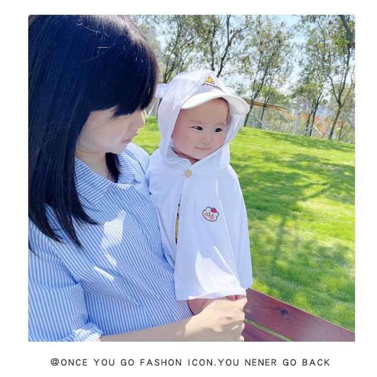 Áo Khoác Chống Nắng Bằng Lụa Mát Thoáng Khí Thời Trang Mùa Hè Cho Trẻ Em 0-3 Tuổi