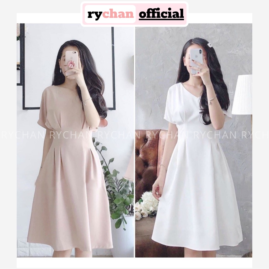 [ẢNH THẬT CUỐI] DX096 - Đầm Xòe Chít Eo Cổ Tim 2 Màu
