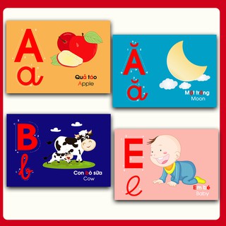 Flashcard Thông Minh - Bé Tô Màu Chữ Cái Tiếng Việt ABC, 123