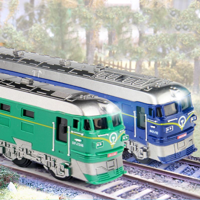Mô Hình Xe Lửa Bằng Hợp Kim Tỉ Lệ 1:87 Có Đèn Và Âm Thanh DIY