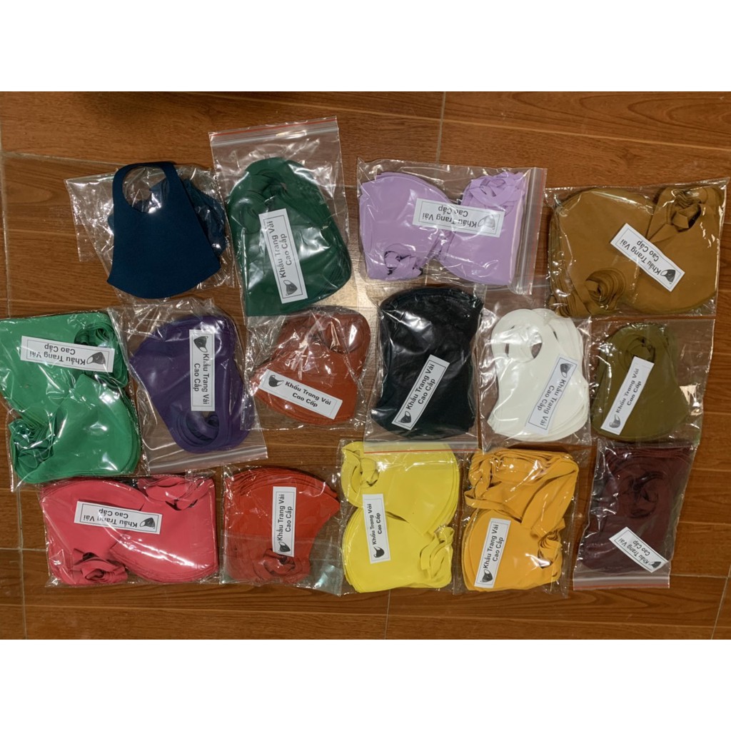 [GIÁ RẺ]-Combo 10 Khẩu trang Thun không dệt 2 lớp phong cách Hàn( Giao màu ngẫu nhiên)