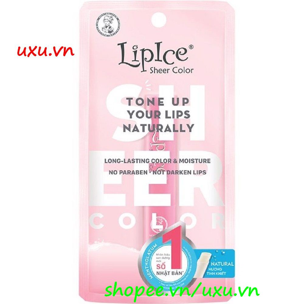 Son Dưỡng Có Màu 2.4G Lipice Sheer Color Natural Hương Thơm Thuần Khiết, Với uxu.vn Tất Cả Là Chính Hãng.