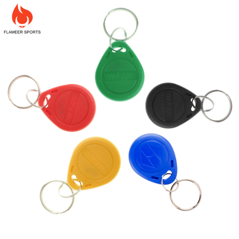 Flameer Sports 10Pcs 125KHZ RFID Proximity ID Card Token Tags Key Fobs Access System Green