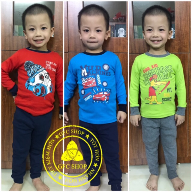Bộ thu đông dài tay bozip/borip nam 8-21 kg