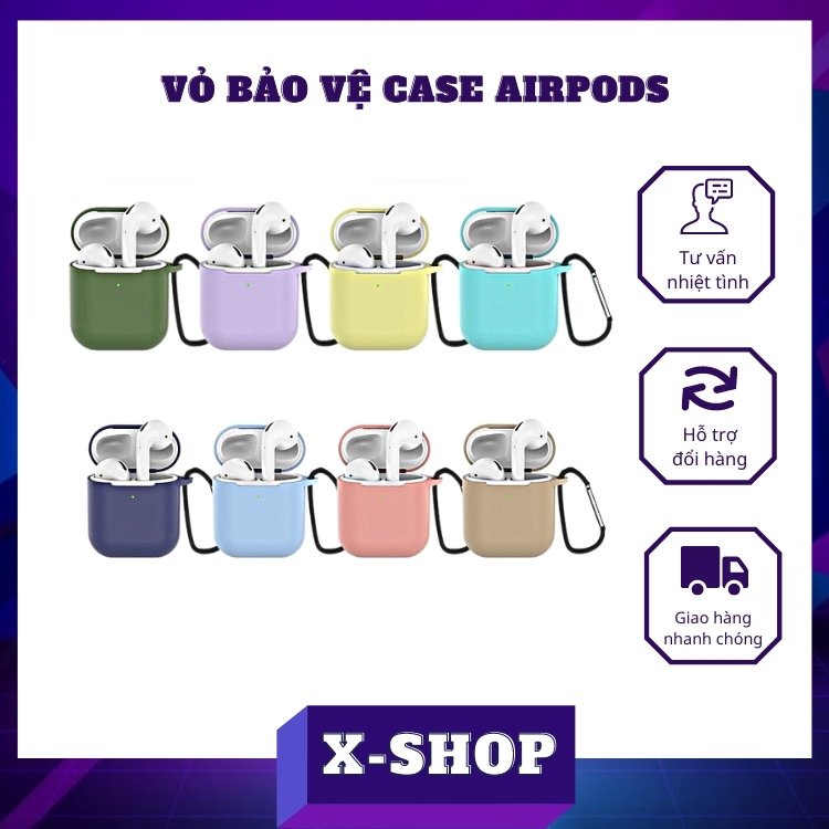 Vỏ bảo vệ hộp đựng tai nghe bluetooth không dây bằng Silicon chống sốc