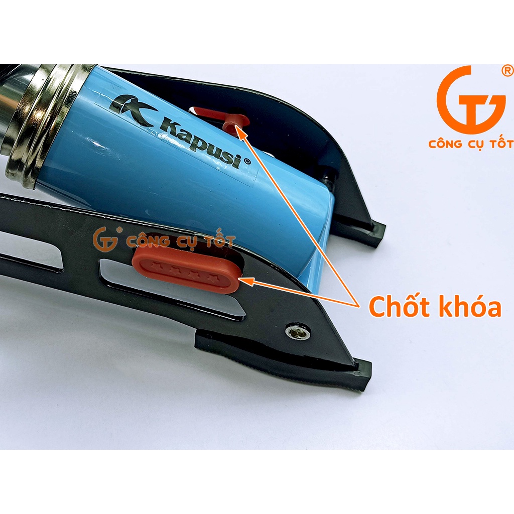 Bơm xe đạp chân 1 ống pitong 160cc áp 160psi 11.4 cân hơi KAPUSI K-3037
