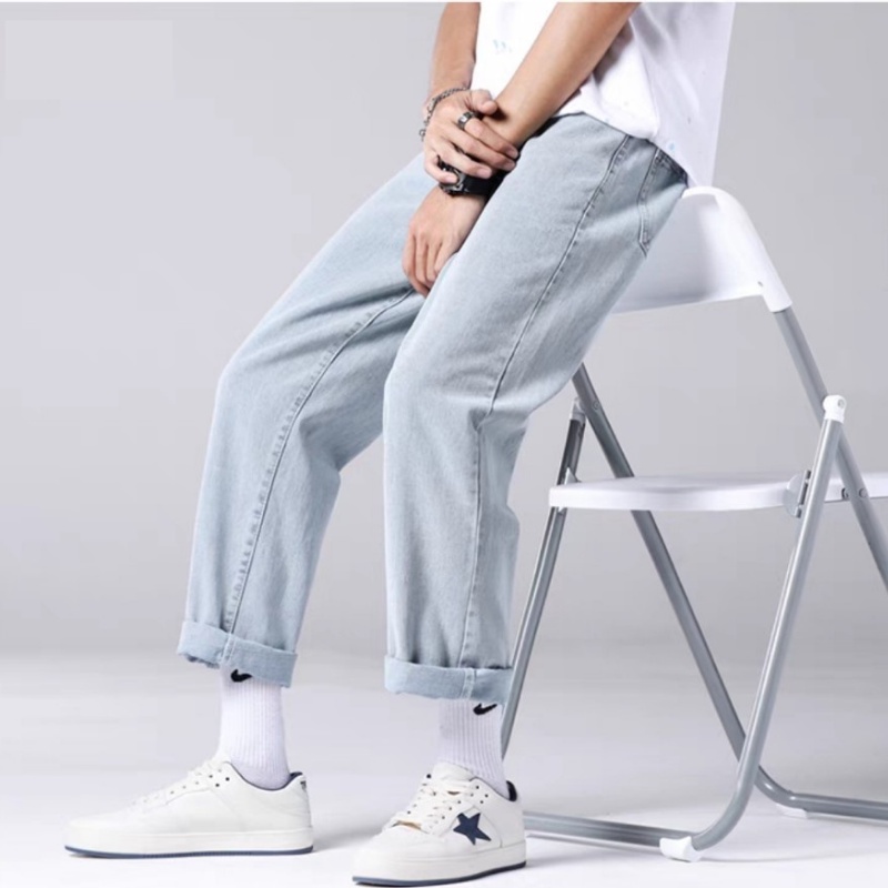 Quần Jean nam-nữ, Mẫu Quần Jeans baggy xám ống suông, rộng, hottrend 2022-Trend Clothing!