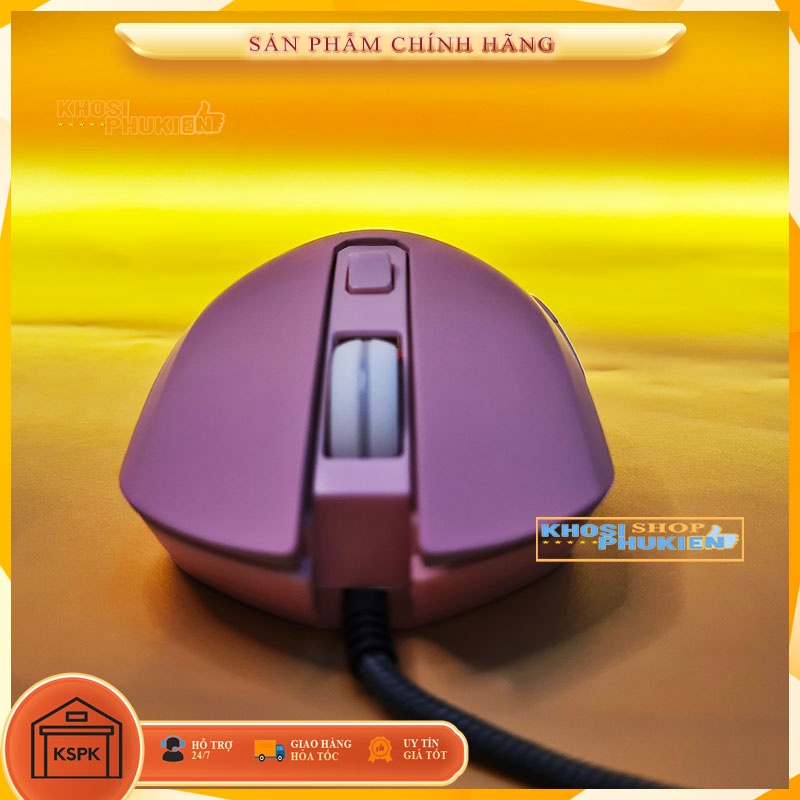 Chuột màu hồng hình Pikachu  cho laptop - máy tính làm việc, học tập , chơi game siêu dễ thương
