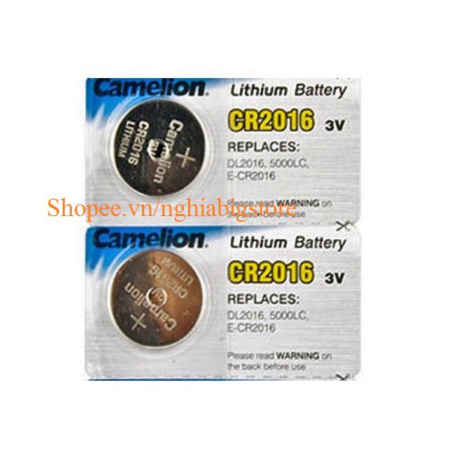 2 Viên Pin Hạt Nút CR2016 Camelion Lithium Battery 3V