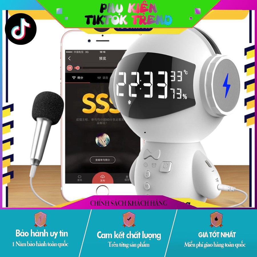 [TIKTOK TREND] [ Siêu Phẩm ] - Loa bluetooth robot DINGDANG thông minh, đa năng hát karaoke có màn LED hàng auth nhé