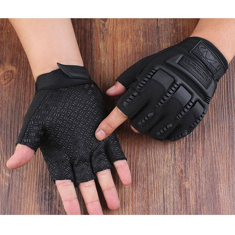 Găng tay nam ,bao tay nam cụt ngón lái xe du lịch phượt Mechanix Mipact