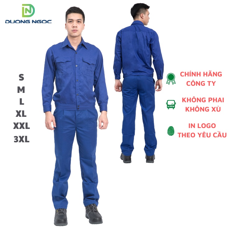 DN08.QUẦN ÁO CÔNG NHÂN XANH DƯƠNG