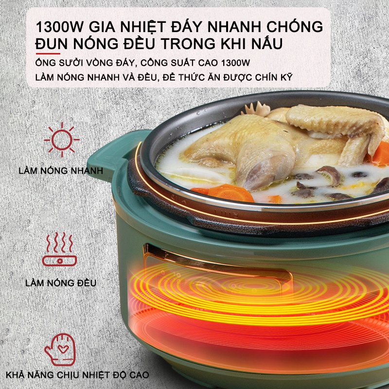 [Mã 154ELSALE2 giảm 7% đơn 300K] LONGJIU✔Nồi Áp Suất Điện Đa Năng 3L - Giá rẻ - Hàng chính hãng -Bảo hành 12 tháng