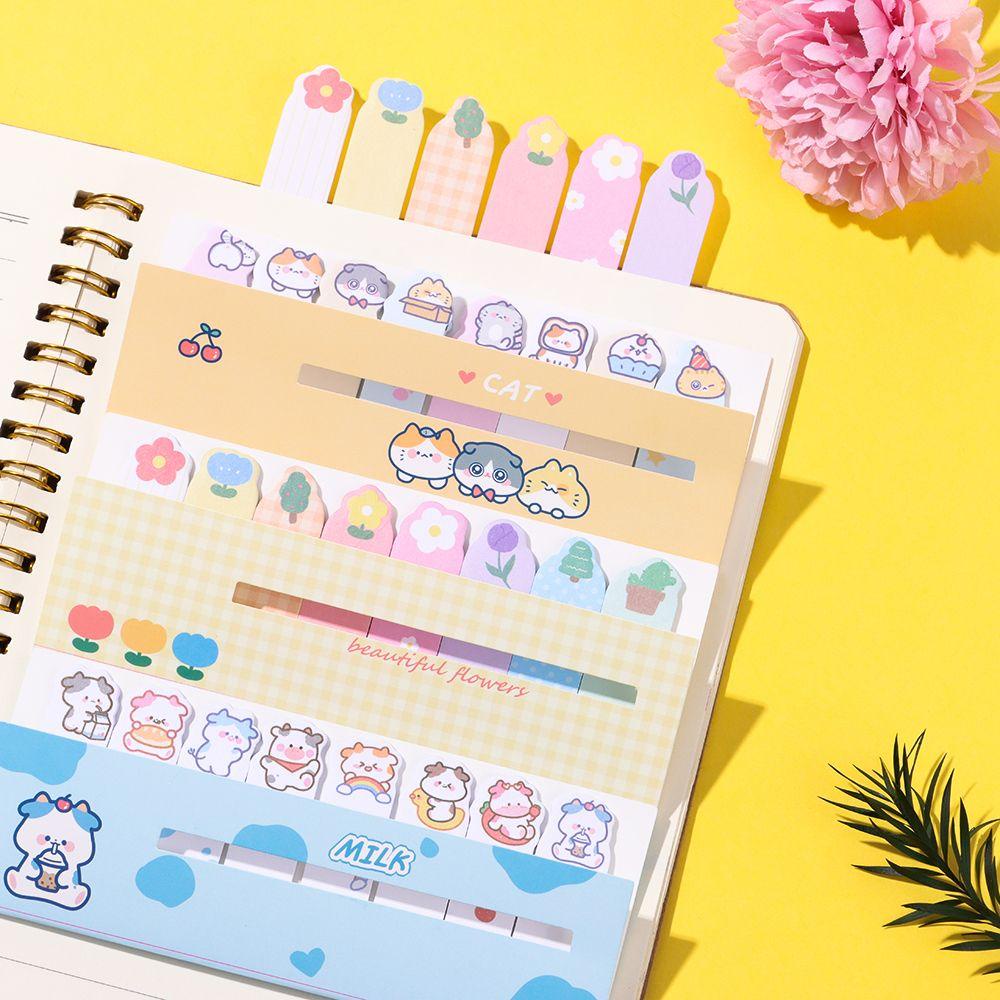 PISTA Set 15 Tấm Giấy Ghi Chú Họa Tiết Hoạt Hình Đáng Yêu