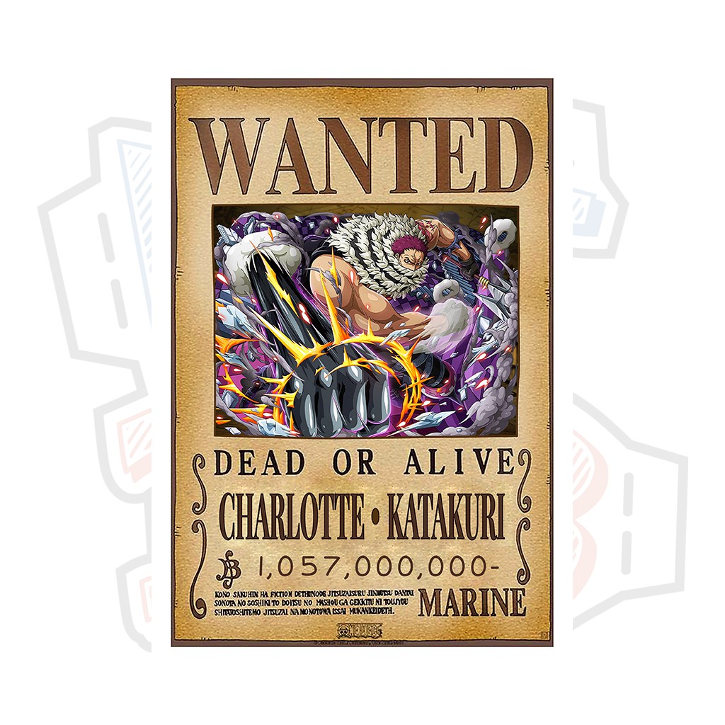 Poster truy nã Charlotte Katakuri ver 2 - One Piece