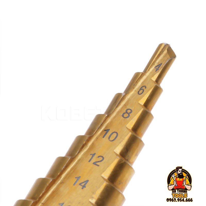 Mũi khoan tháp, bước hss 4241 4-32mm khoan sắt nhôm tôn chuôi lục giác 6.35mm