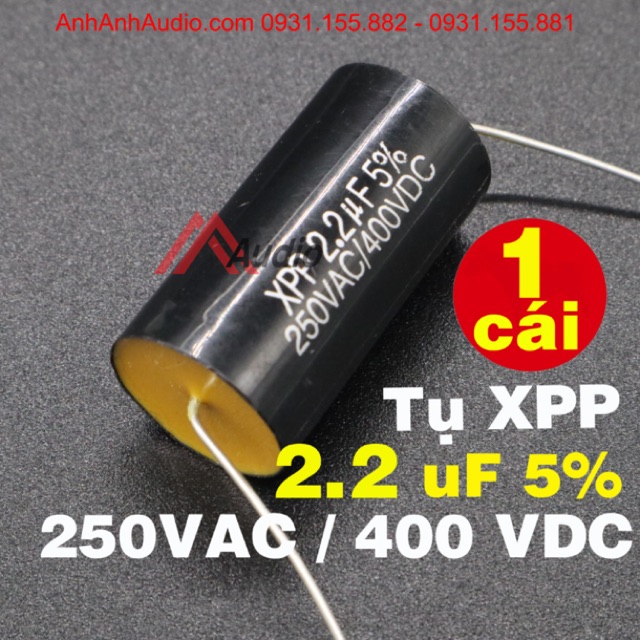 Tụ cản loa treble xpp 2.2 UF 400V