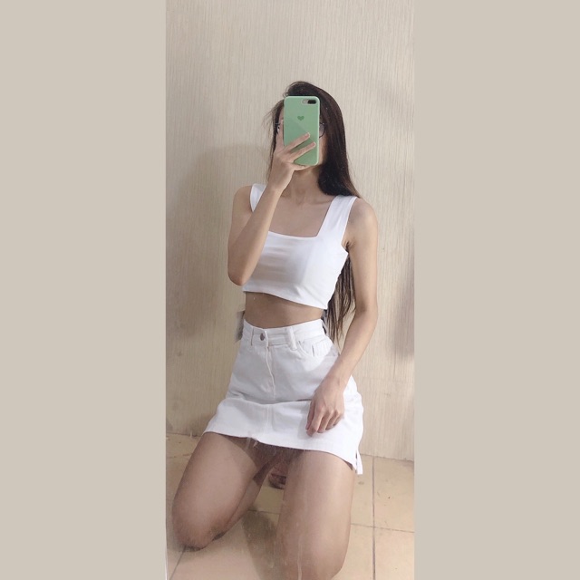 [CÓ SẴN/ ẢNH THẬT 100%] Áo 2 dây bản to croptop đẹp ảnh thật màu đen, trắng HÀNG LOẠI 1 chuẩn ảnh form đẹp | BigBuy360 - bigbuy360.vn