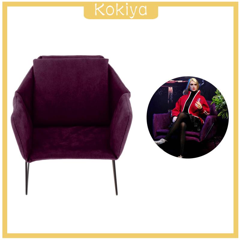 Mô Hình Ghế Sofa Màu Tím Tỉ Lệ 1 / 6 Trang Trí Nhà Búp Bê