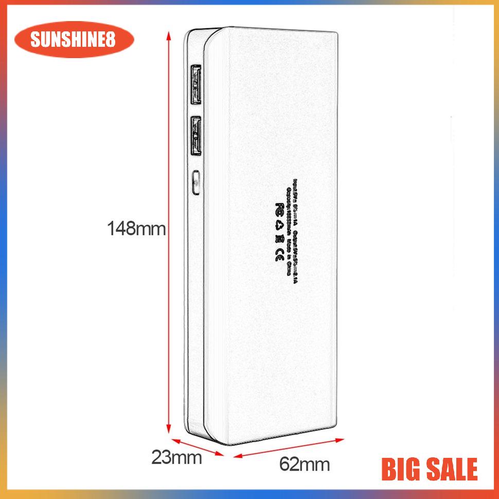 【SUN】[NEW]13000mah PowerBank Case Portable Mobile Phone Two USB Interface Charging Bank