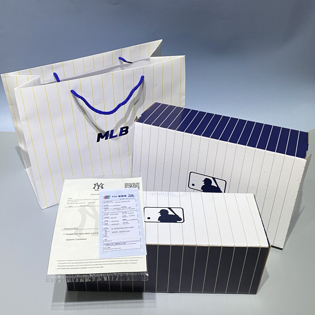 🎁COMBO🎁 Hộp Giấy Carton đựng giày dép, Túi Hộp mũ MLB + Bill thẻ + Giấy gói Nhật xịn chuẩn Fullbox