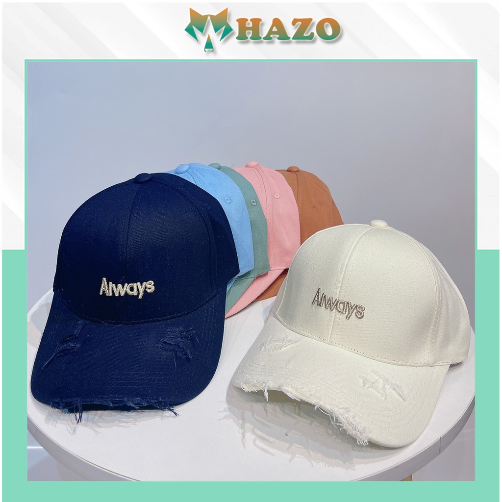 Mũ lưỡi trai Nón kết thêu chữ Away kiểu rách Fashion 405 phong cách Ulzzang form unisex nam nữ