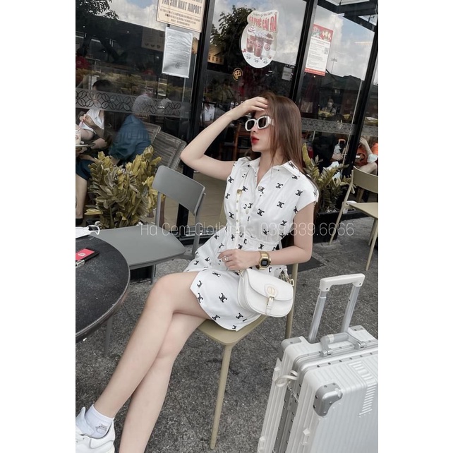 Đầm trắng nữ chiết eo, Váy trắng nữ dáng chữ A chiết eo chất thô mềm mại mặc siêu xinh