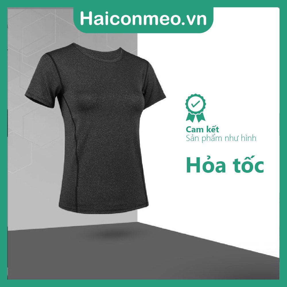 Áo thun thể thao nữ tập gym yoga co giãn thoáng khí