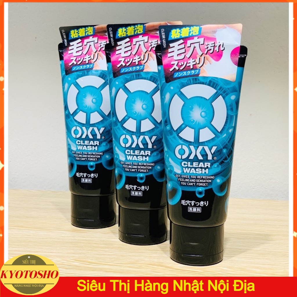 Sữa rửa mặt cho Nam Oxy Clear Wash Nhật Bản 130g