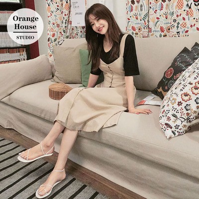 Set váy yếm phối áo thun phong cách Hàn Quốc Siêu Xinh ⚡ FREESHIP ⚡ Ảnh video tự quay thật 1000%