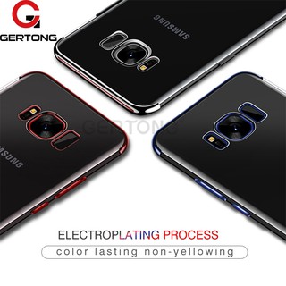 Ốp lưng nhựa trong viền mạ bạch kim cho Samsung Galaxy S8 S8 Plus Note 8