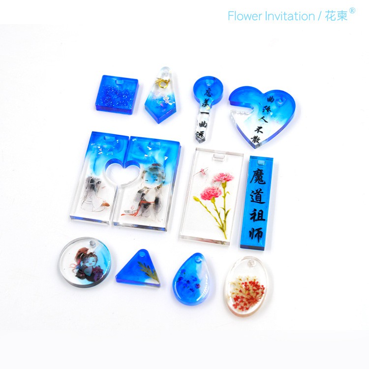 DIY Khuôn Silicon Tự Làm Vòng Cổ Mặt Dây Chuyền Resin Handmade
