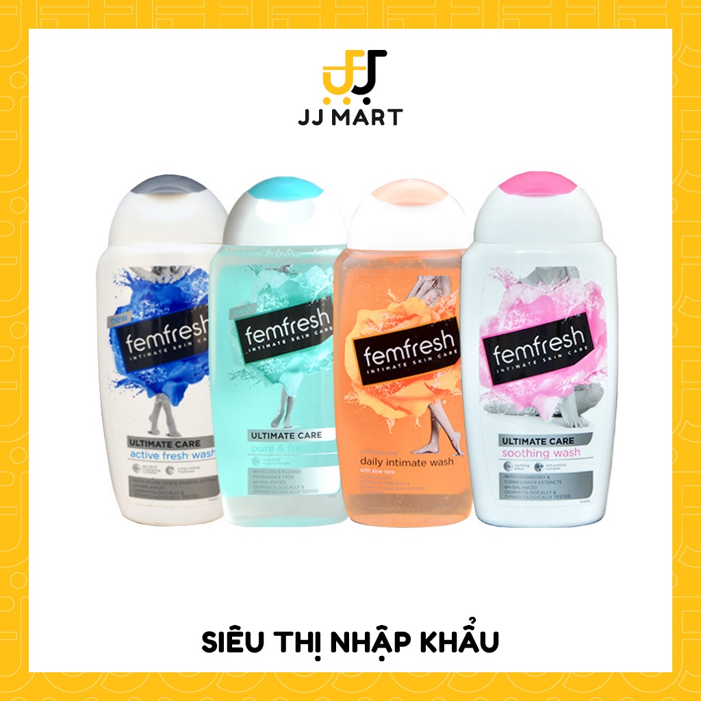 Dung Dịch Vệ Sinh Femfresh Ultimate Care Pure &amp; Fresh Wash 250ml Giúp Da Vùng Kín Sạch Sẽ, Thơm Mát