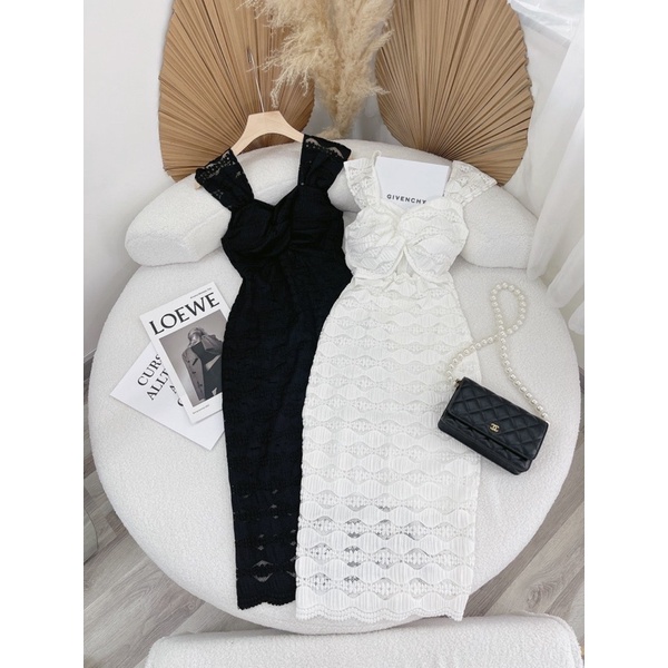 Váy maxi khoét eo 2 màu